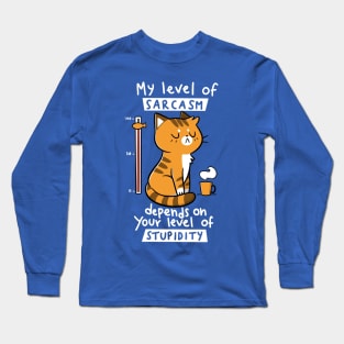 Sarcasm Level Long Sleeve T-Shirt